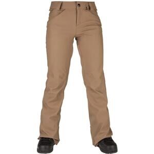VOLCOM Womens Species Snowboard Pants Medium Brown Tan Stretch Waterproof NWT